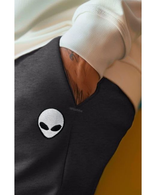 Alix Black Alien Midweight Fleece Jogger Pant for men