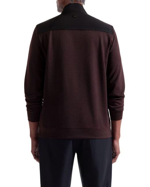 Bugatchi Black Quarter Zip Pullover for men