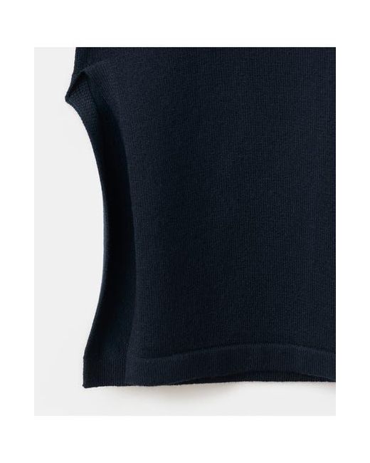 Mango Blue Split Hem Pull-On Straight Leg Knit Pants