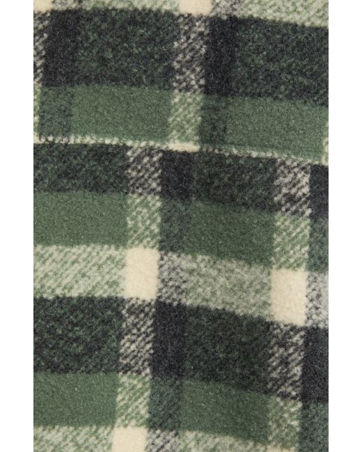 ASOS Plaid Oversize Western Jacket With Faux Shearling Collar in Gray