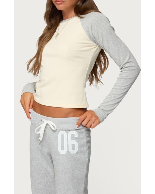 Edikted Gray Raya Crop Top