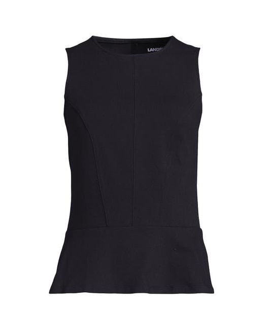 Lands' End Blue Sleeveless Starfish Peplum Top