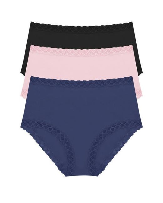 Natori Blue Bliss Cotton Full Brief 3-Pack