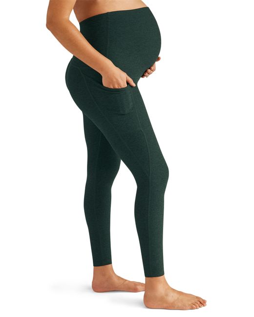 Beyond Yoga Green Out Of Pocket High Waist Maternity leggings