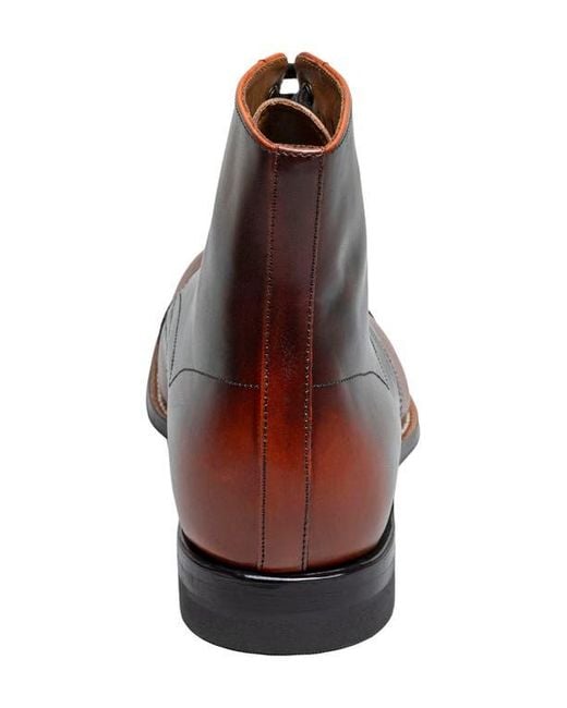 Stacy Adams Brown Madison Cap Toe Lace Up Boot for men