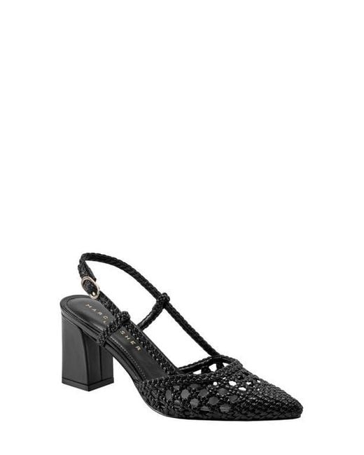 Marc Fisher Black Zunnie Slingback Pointed Toe Pump