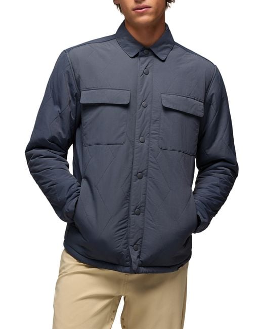 Prana Blue Encinitas Quilted Jacket for men
