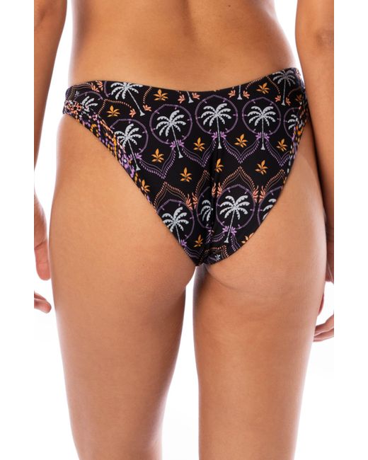 Maaji Multicolor Midnight Palm Splendors Reversible Bikini Bottoms
