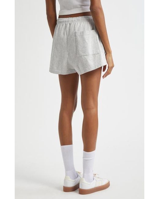 Sporty & Rich White Varsity Crest Disco Graphic Shorts