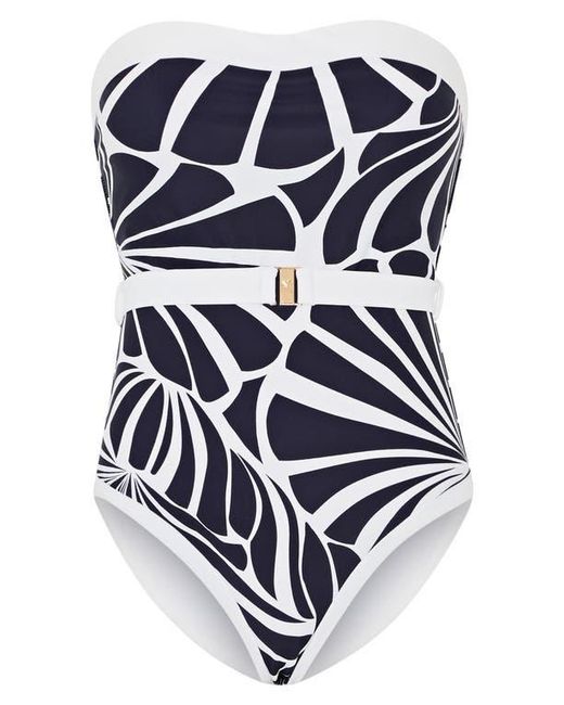 MILLY Blue Ravello Abstract Kai Print One-Piece Swimsuit