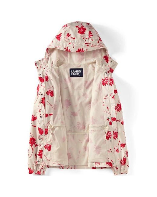 Lands' End Red Squall Packable Rain Jacket