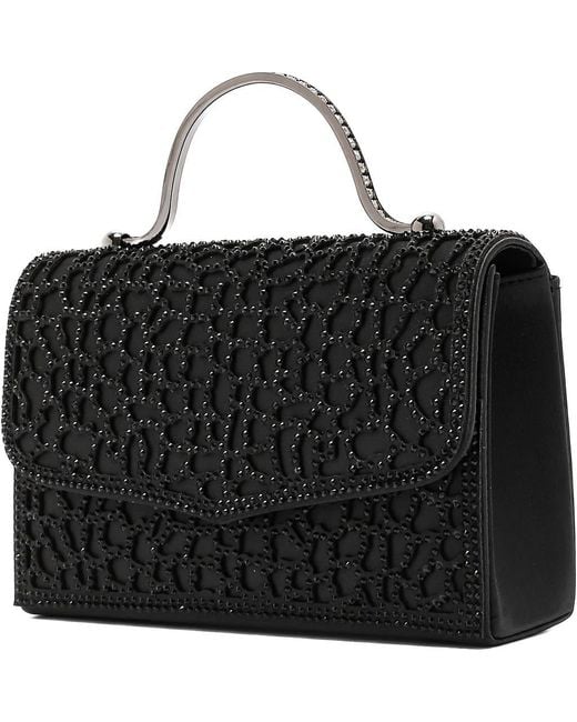 Lady Couture Black Rhinestone Handbag