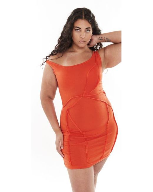 MOTHER OF ALL Red Papper Off Shoulder Mini Dress