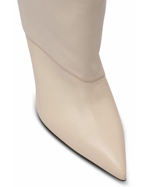 Balmain White Twist Heeled Leather Boots