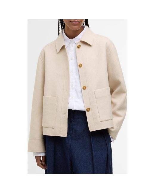 Barbour Natural Ashdon Double Face Wool Blend Overshirt