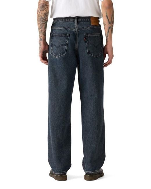 Levi's Blue 568 Loose Straight Leg Jeans for men