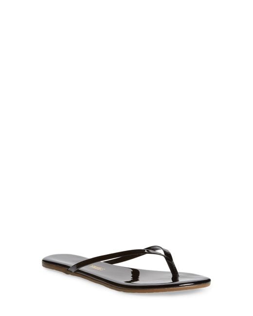 TKEES Black 'Glosses' Flip Flop
