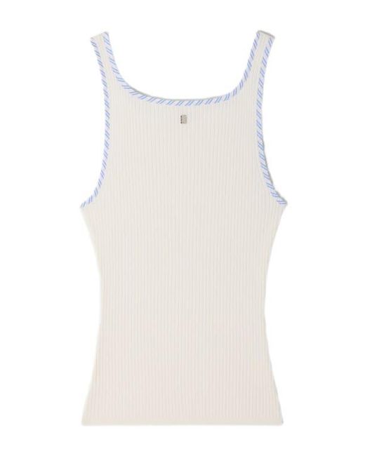 Sandro Blue Ribbed Vest Top