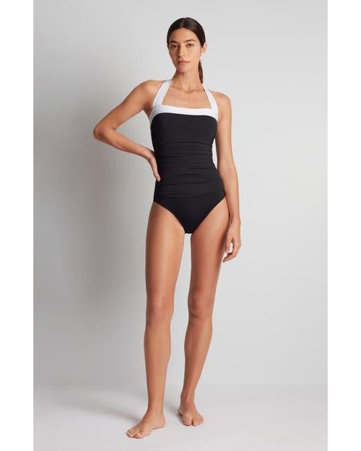 Ralph Lauren Blue Halter One-Piece Swimsuit