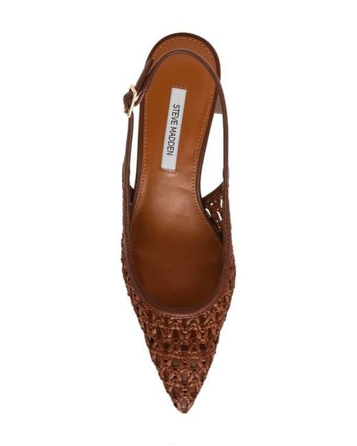 Steve Madden Brown Robyn Pointed Toe Slingback Pump