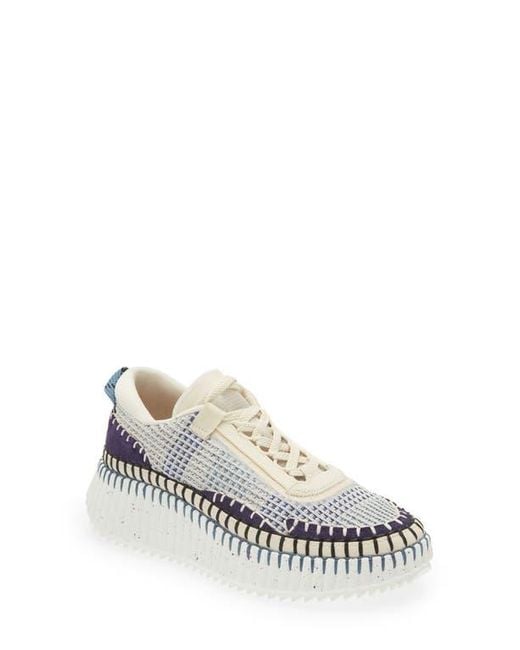 Chloé White Nama Platform Sneaker
