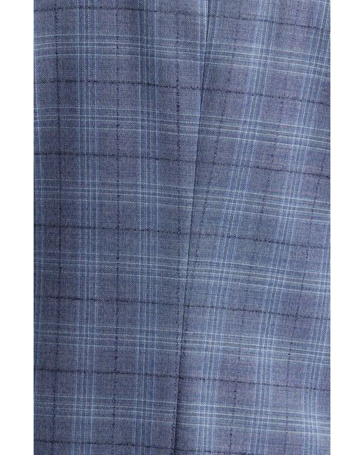 Boss Blue Hutson Plaid Wool Sport Coat for men