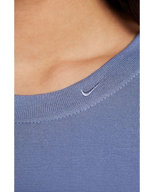 Nike Essentials Crop T-shirt in Blue | Lyst