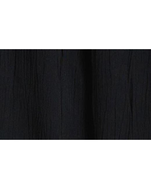 Treasure & Bond Black High Neck Embroidered Long Sleeve Top