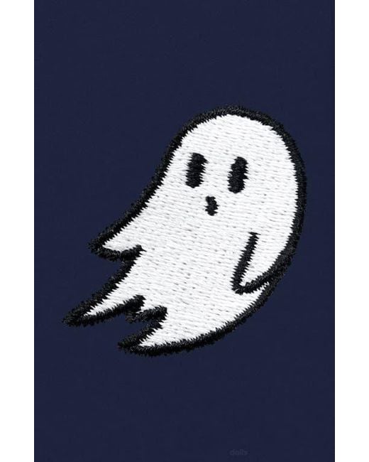 Alix Blue Heartly Ghost Quarter Zip Pullover