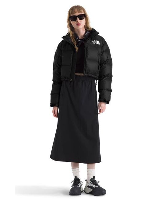 The North Face Black Nuptse Water Repellent 700 Fill Power Down Short Puffer Jacket