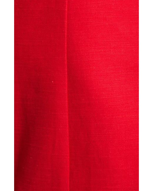 Endless Rose Red Strapless Linen Blend Minidress