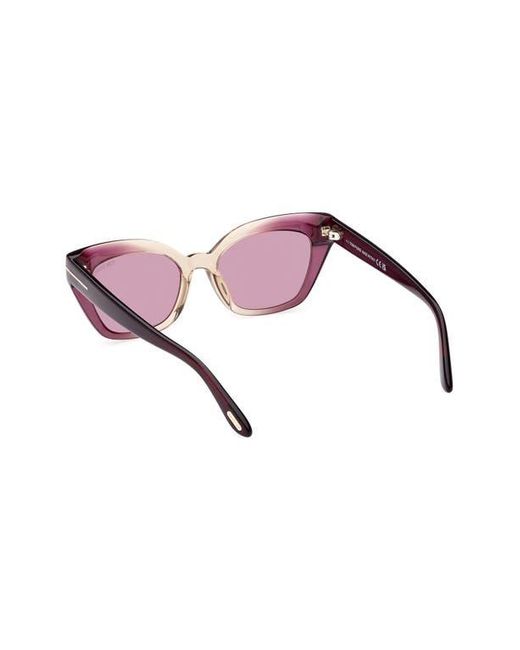 Tom Ford Pink Juliette 52Mm Cat Eye Sunglasses