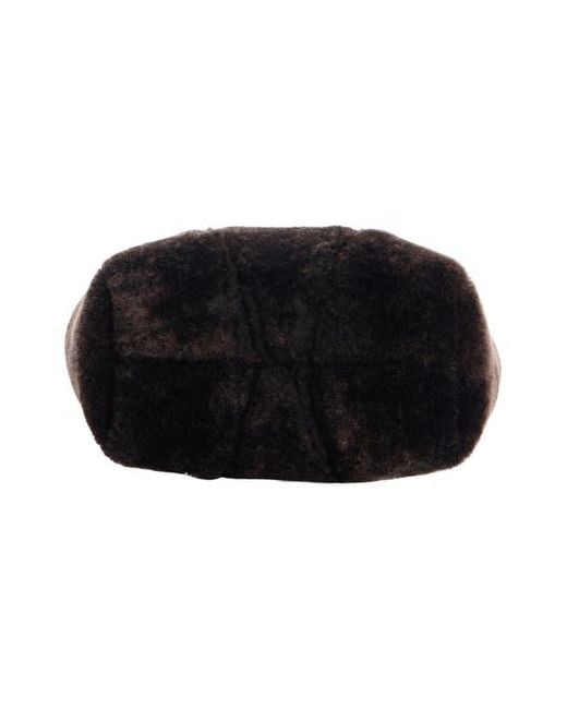Chloé Black Small Spin Genuine Shearling Tote