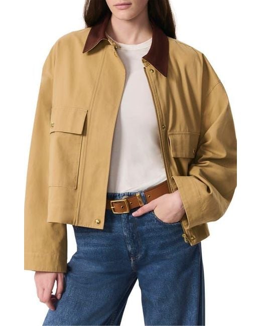 Rag & Bone Natural Nonie Cotton Jacket With Removable Lining