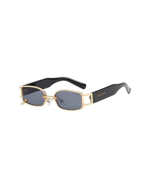 Fifth & Ninth Blue Inez 55Mm Rectangular Sunglasses