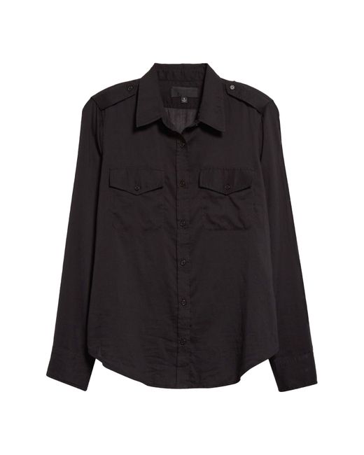 Nili Lotan Black Jora Cotton Shirt