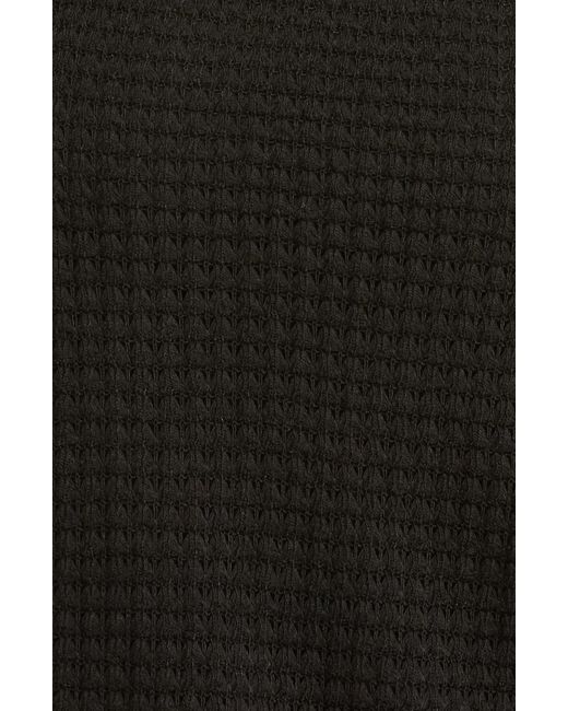 Gibsonlook Black Sunset Long Sleeve Open Knit Top
