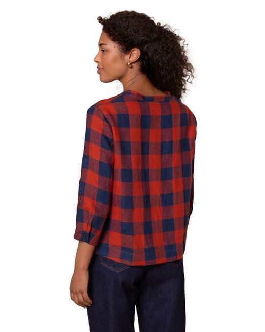 Celtic & Co. Red Check Swing Blouse