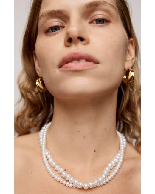 Monica Vinader White Nomade Bold Pearl Necklace