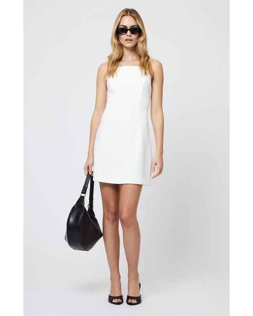 French Connection White Whisper Square Neck Minidress