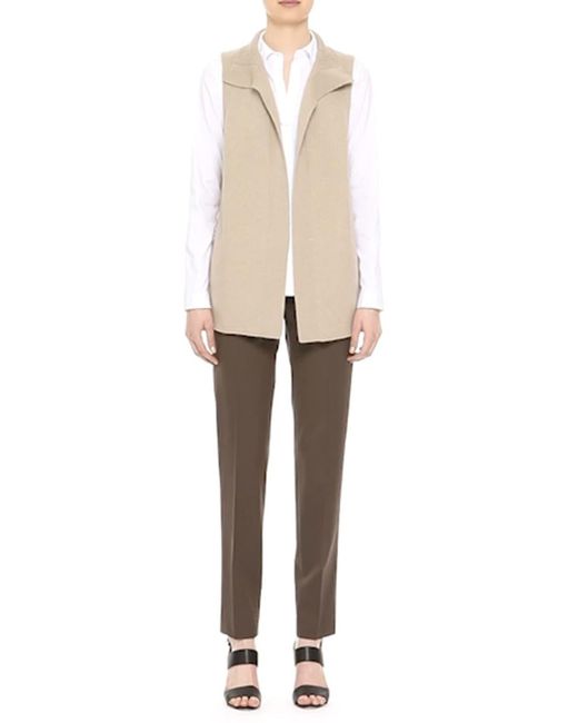Lafayette 148 New York Irving Stretch Wool Pants in Natural | Lyst