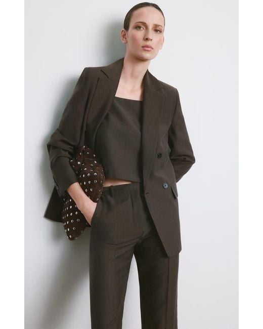 Mango Gray Lyocell Blend Pants
