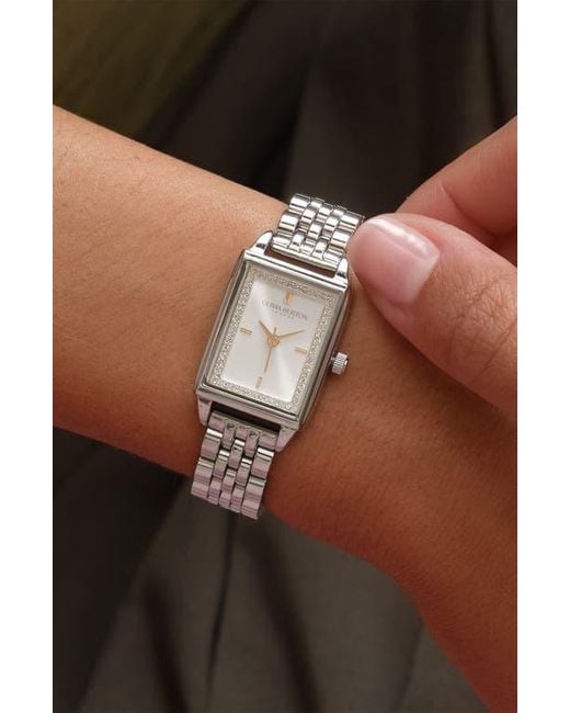 Olivia Burton Metallic Classics Rectangular Bracelet Watch, 20Mm