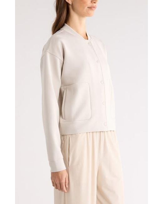 Zella Natural Ultra Luxe Snap Front Jacket