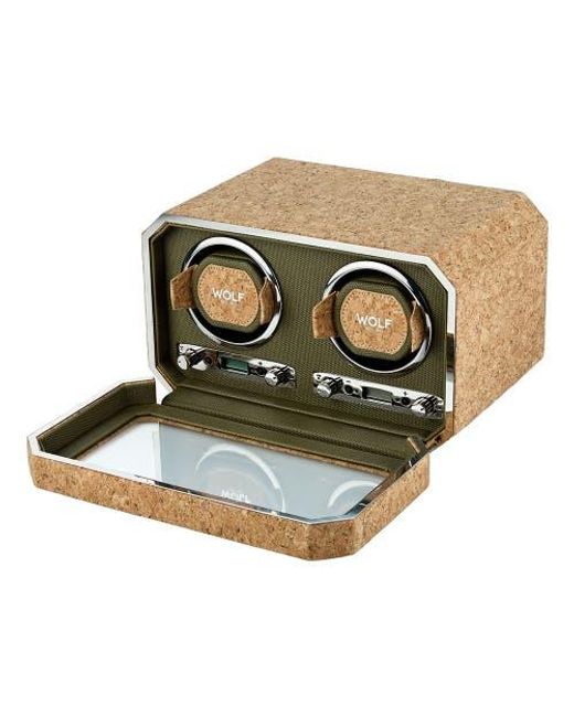 Wolf Metallic Cortica Double Watch Winder for men