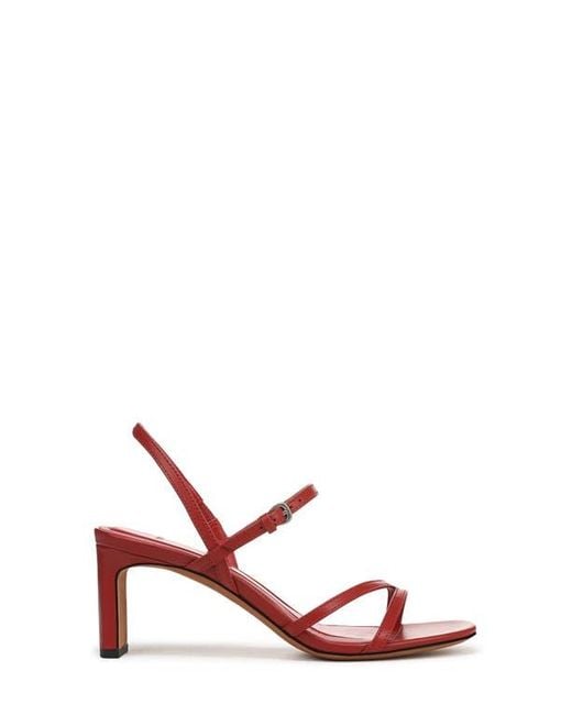 Vince Red Marcela Ankle Strap Sandal