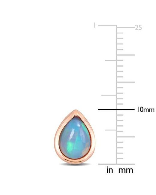 Julianna B Blue Stud Earrings 10K Rose