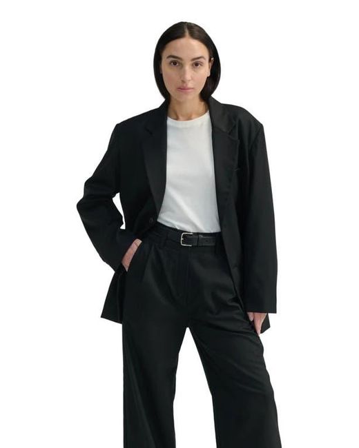ALMINA CONCEPT Black Oversized Double Button Blazer