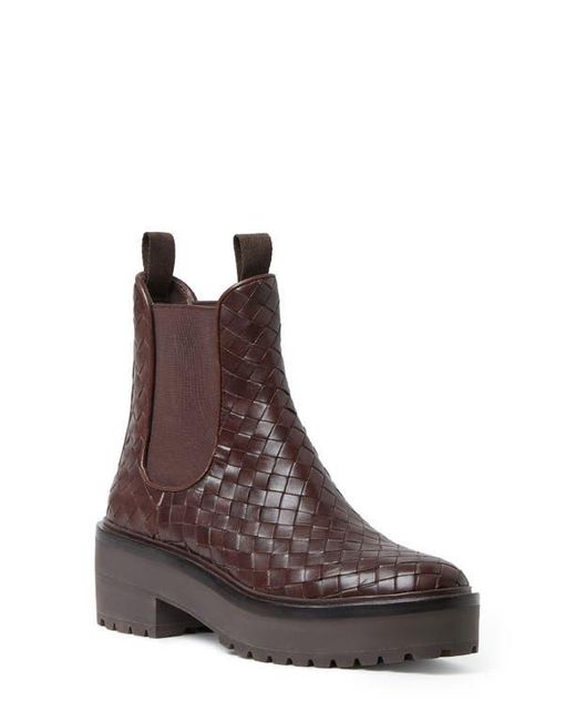 Loeffler Randall Brown Reggie Woven Chelsea Boot