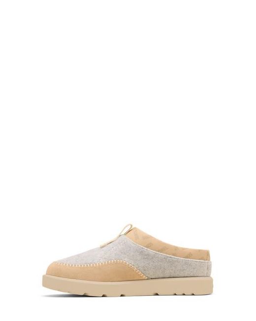 Sorel White Byways Faux Fur Lined Mule Slipper
